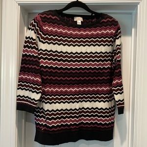 Loft Ann Taylor pointelle 3/4 sleeve sweater - XL - worn once